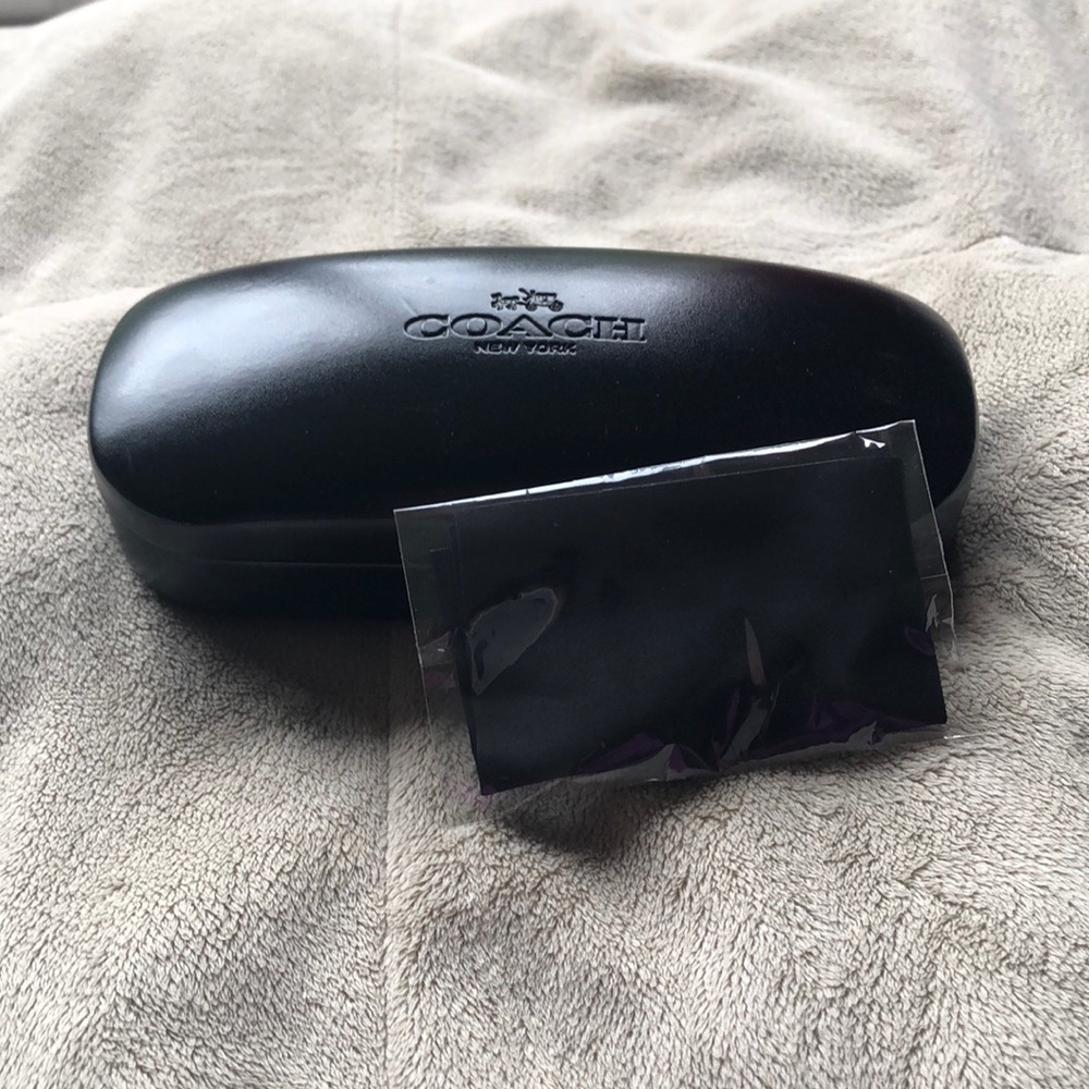 Coach black eye glass case